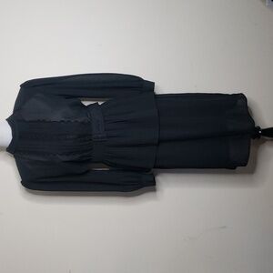 Vintage Chel'sea L'td. belted dress size 14 Made in the USA Black